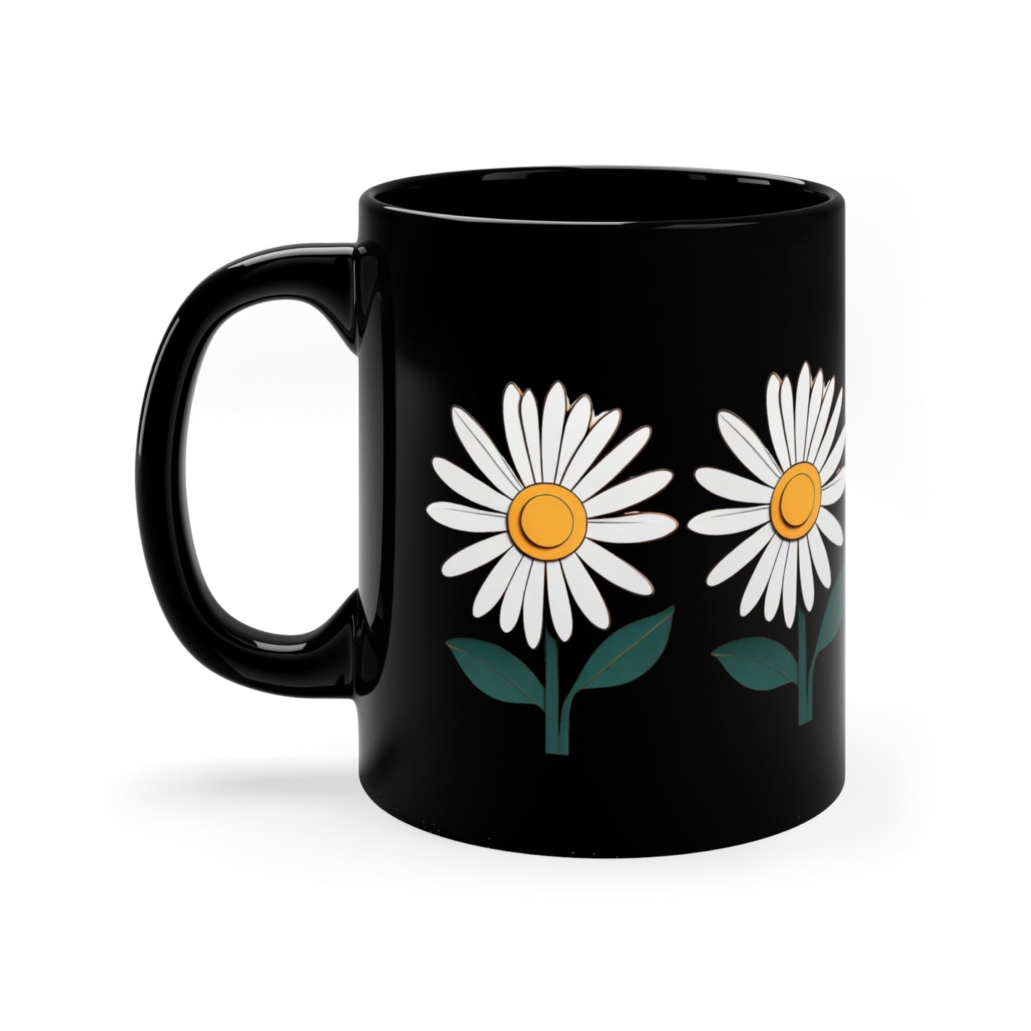 Paper daisy - 11oz Black Mug