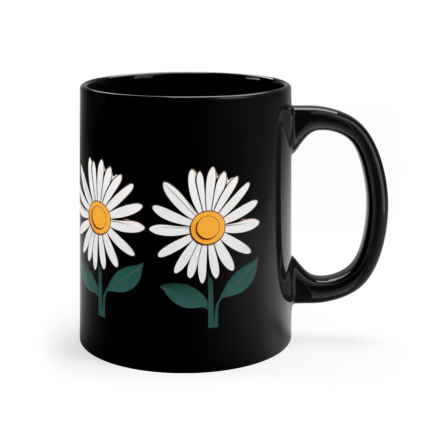 Paper daisy - 11oz Black Mug