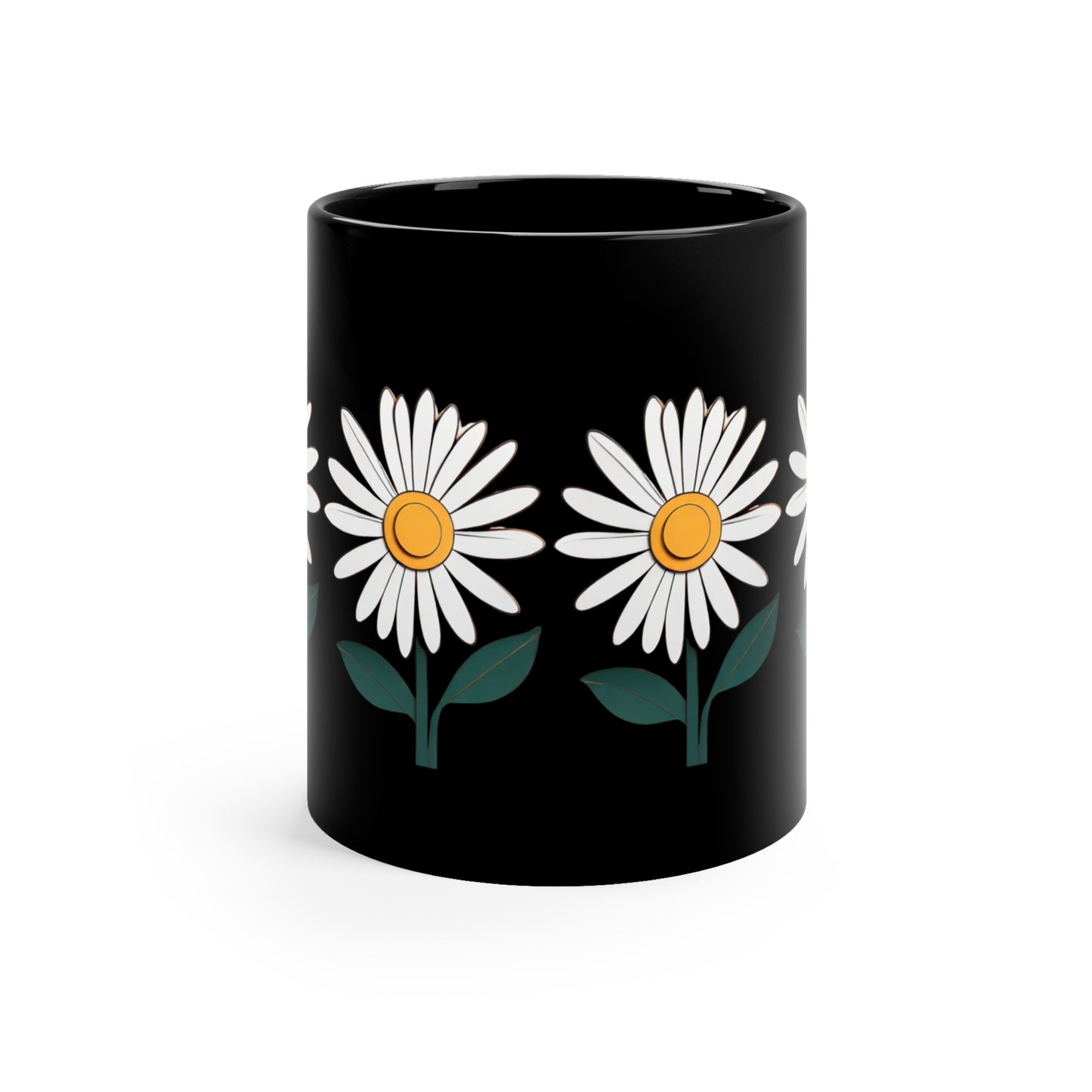 Paper daisy - 11oz Black Mug