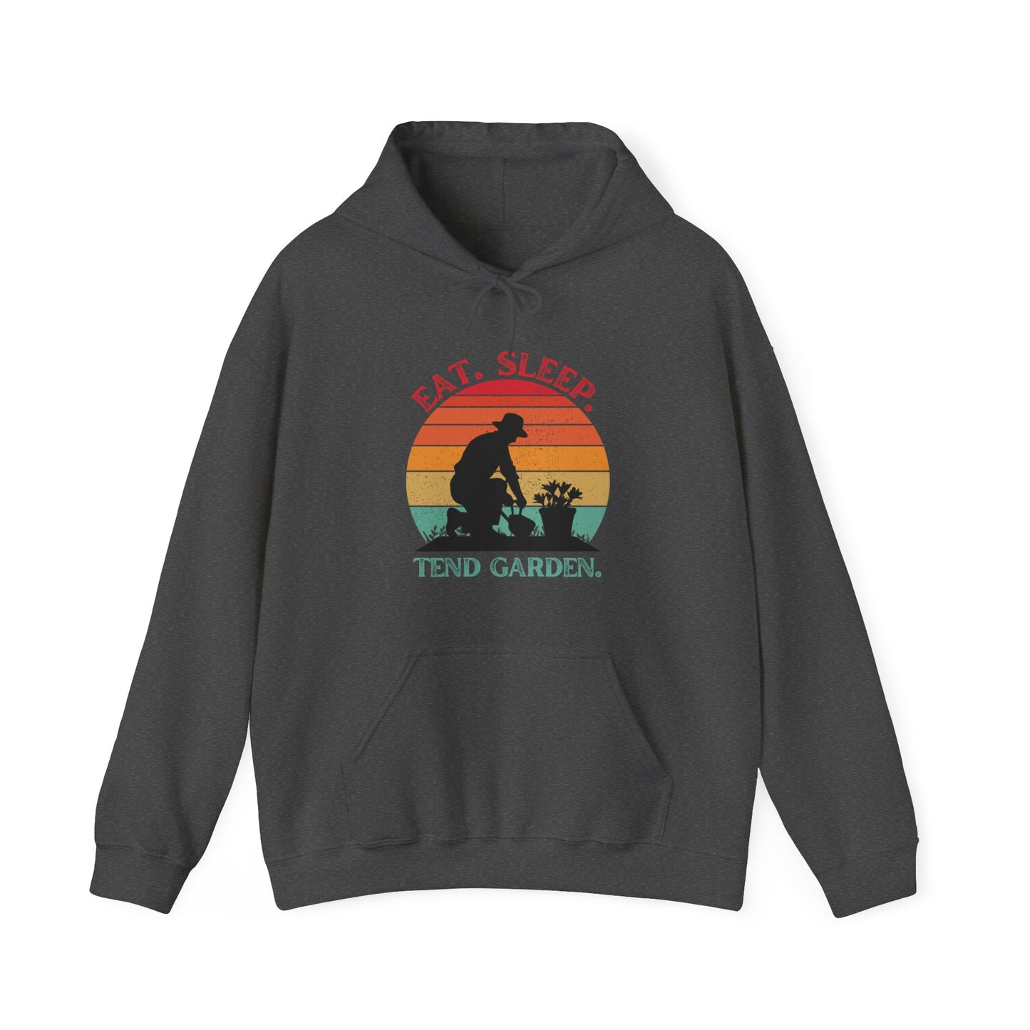 Eat. Sleep. Tend Garden [sweet retro sunset design]