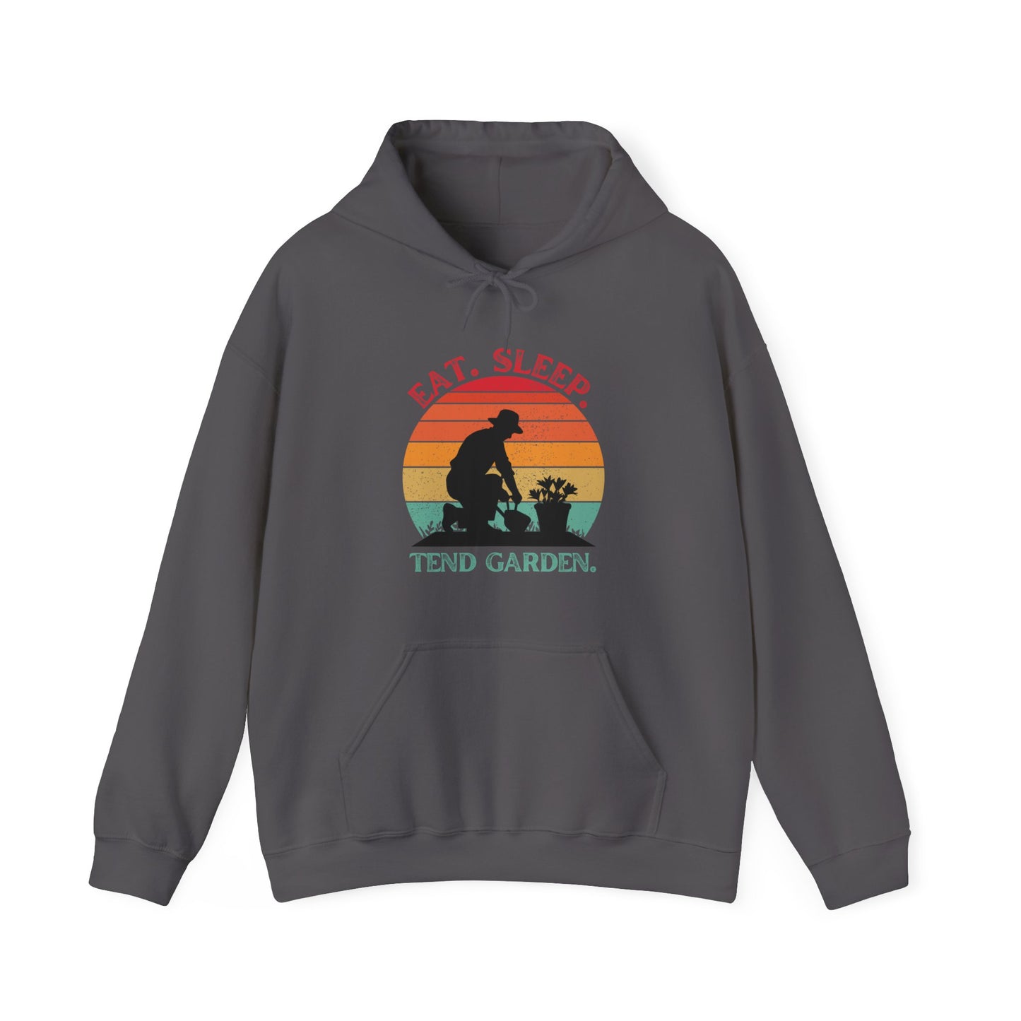 Eat. Sleep. Tend Garden [sweet retro sunset design]