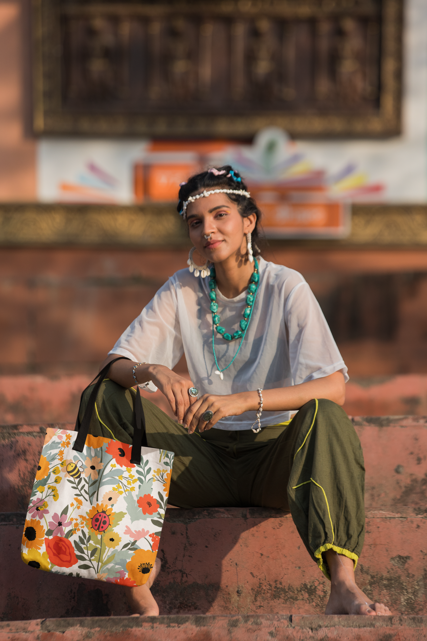 Wildflower Bumble-Fly Tote Bag (AOP)
