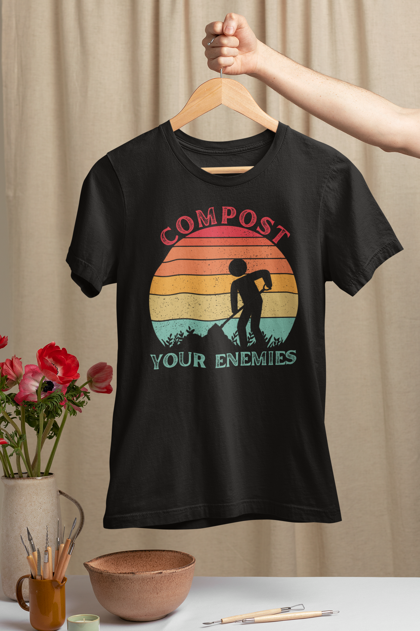 Compost your enemies [Dark Humor] | Gifts for Gardeners, Homesteaders, Urban Gardeners | Gardening Designs for Gardening Lovers